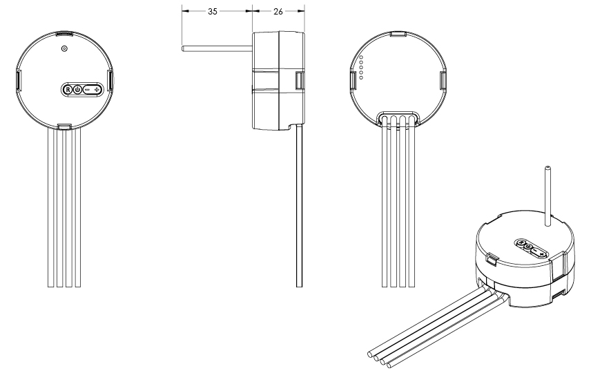 SG Armaturen | Produkte | LEDDim Smart Pill Mini Weiss IsoSafe 200VA